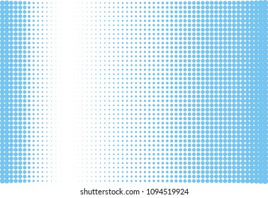 Abstract blue halftone pattern. Futuristic panel. Grunge dotted backdrop with circles, dots, point. Design element for web banners, posters, cards, wallpapers, sites. VEctor illustration