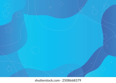Abstractas patrón de semitono azul sobre fondo de gradiente de color azul borroso.