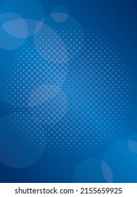 Abstract blue halftone wave dots plus circle gradient poster vector background