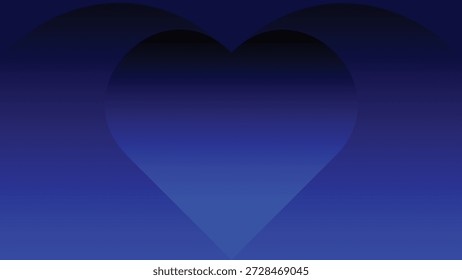 Fundo Abstrato de forma de coração azul com gradiente suave
