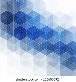 abstract blue hexagon background