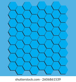 abstract blue hexagon background illustrator eps