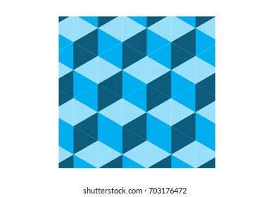 Abstract blue hexagon background. Technology polygonal design. Digital futuristic minimalism. Grid Mosaic Vector