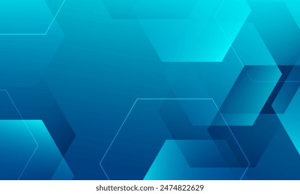 Fondo de hexágono azul Abstractas. Ilustración vectorial