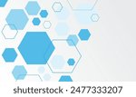 Abstract blue hexagon banner background. Eps10 vector