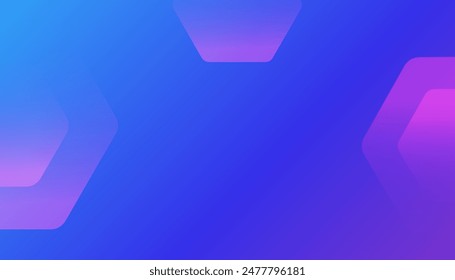 Abstract blue hexagon banner background. Applicable for gift card, Poster on wall poster template, EPS 10