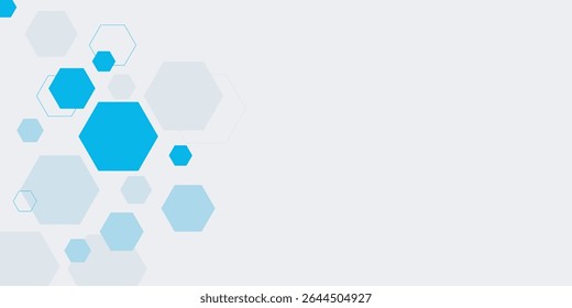 Abstract blue hexagon banner background. Eps10 vector