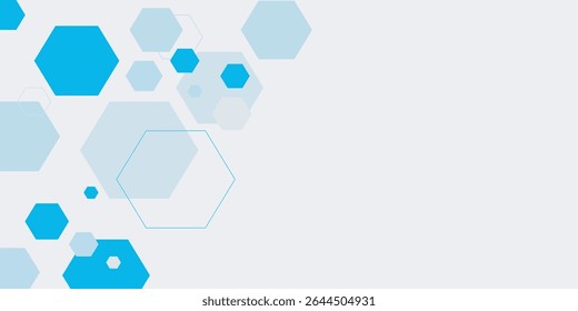 Abstract blue hexagon banner background. Eps10 vector