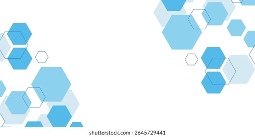 Fondo de Anuncio hexagonal azul Abstractas.