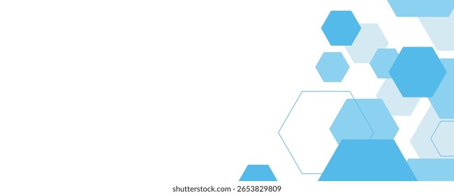 Fondo de Anuncio hexagonal azul Abstractas.