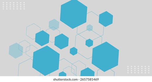 Abstract blue hexagon banner background. modern eps 10.