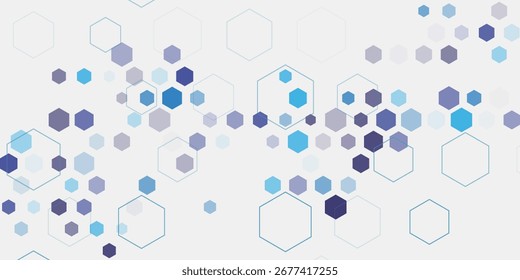Fundo abstrato do banner de hexágono azul. Vetor Eps10. Ilustração de Vetor