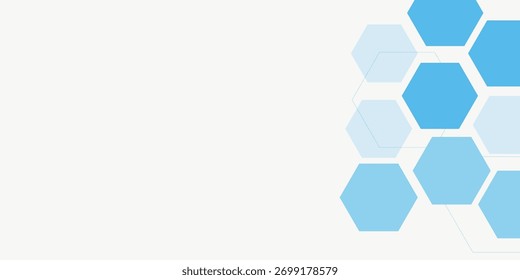 Fundo de banner de hexágono azul abstrato. ilustração de padrão de fundo de vetor eps10