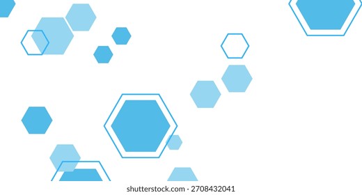 Fondo de Anuncio hexagonal azul Abstractas. Vector Eps10