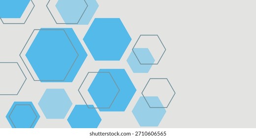 Fondo de Anuncio hexagonal azul Abstractas.