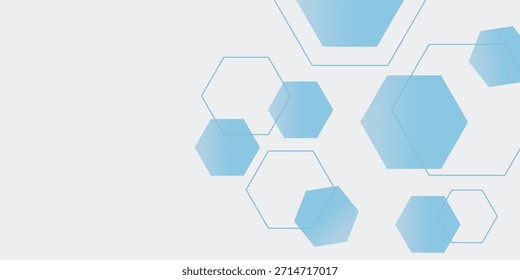 Abstract blue hexagon banner background. Eps10 vector