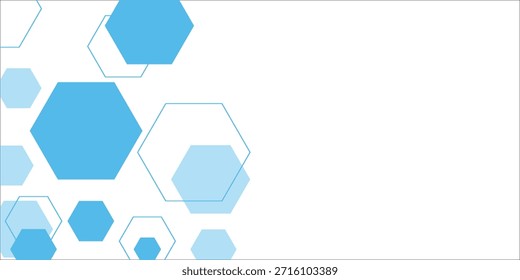 Fondo de Anuncio hexagonal azul Abstractas. 