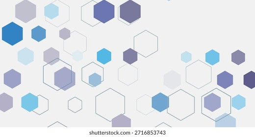 Fundo abstrato do banner de hexágono azul. Vetor Eps10.