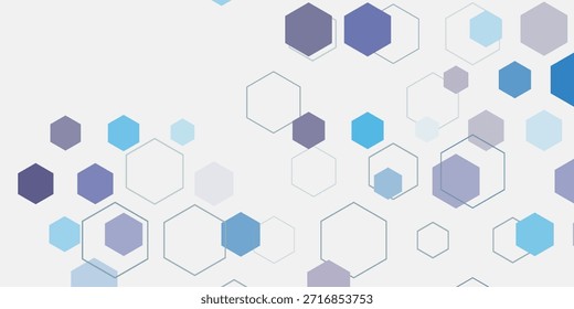 Fundo abstrato do banner de hexágono azul. Vetor Eps10.