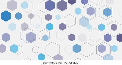 Abstract blue hexagon banner background. Eps10 vector.