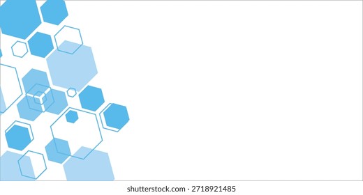 Fondo de Anuncio hexagonal azul Abstractas.
