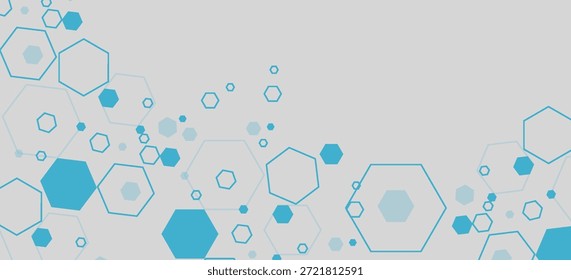 Fondo de Anuncio hexagonal azul Abstractas.