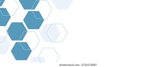 Fondo de Anuncio hexagonal azul Abstractas.