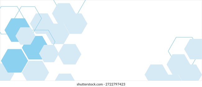 Fondo de Anuncio hexagonal azul Abstractas.