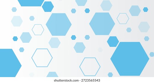 Fondo de Anuncio hexagonal azul Abstractas. Arte de Ilustración vectorial Eps10 