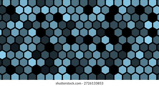 Fundo abstrato do banner de hexágono azul.