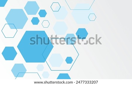 Abstract blue hexagon banner background. Eps10 vector