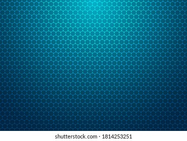 Resumen de hexágono azul con fondo de tecnología de patrones de punto. Fondo de acero de textura metálica sin soldadura de honeycomb. Ilustración del vector