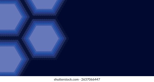 abstract blue hexagon geometric background with zig zag texture. eps. 10
