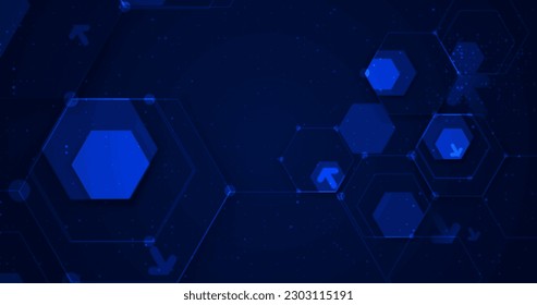 Abstract blue hexagon luxury background. digital, futuristic, technology concept background. Vector illustration