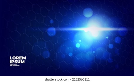 Abstract blue hexagon pattern background for a hi-tech communication concept. vector illustration