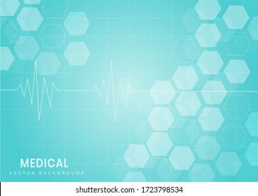 Abstract blue hexagon pattern background.Medical and science concept. You can use for ad, poster, template, business presentation. Vector illustration   