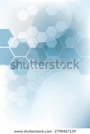 Abstract Blue Hexagon Technology Background For Medical Science, Healthcare, Digital Network And Innovation