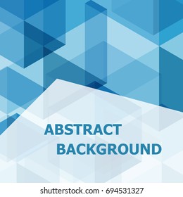 Abstract blue hexagon template background, stock vector