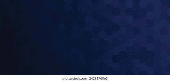 Abstract blue hexagonal background for futuristic digital hi-tech communication innovation design.