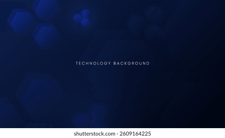 Abstract blue hexagonal background for futuristic digital hi-tech communication innovation design.