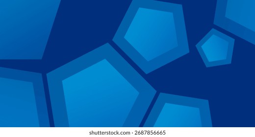 Abstrakter, blauer, sechseckiger, moderner Hintergrund.