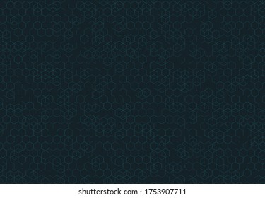 Abstract blue hexagonal pattern design of technology artwork background. Decorate for ad, poster, template, print. illustration vector eps10