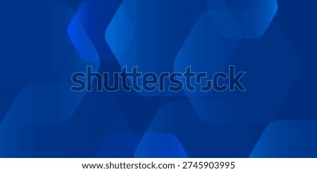Abstract blue hexagonal polygon shapes background