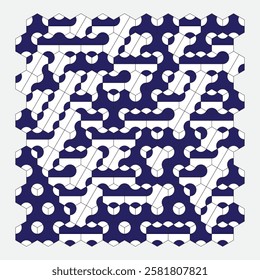 abstract blue hexagonal tiles pattern background vector design. Vector EPS 10