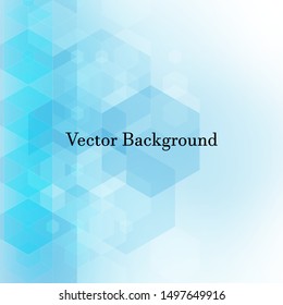 Abstract blue hexagons. Background for presentation.
