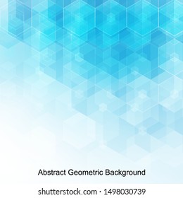 Abstract blue hexagons. Background for presentation. template for advertising. polygonal style