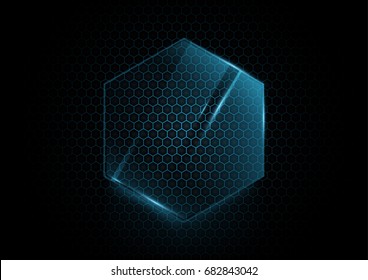 Abstract blue hexagons background. technology concept design