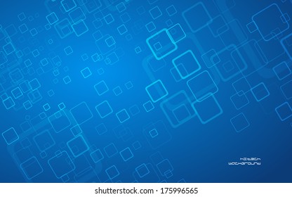 Abstract blue hi-tech background. Clip-art