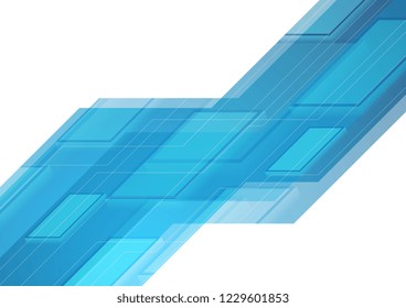 Abstract blue hi-tech minimal geometric background. Vector design