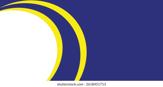 Abstract blue horizontal banner, modern business background template with copy space